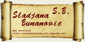 Slađana Bunanović vizit kartica